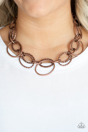 Paparazzi Bend OVAL Backwards - Copper