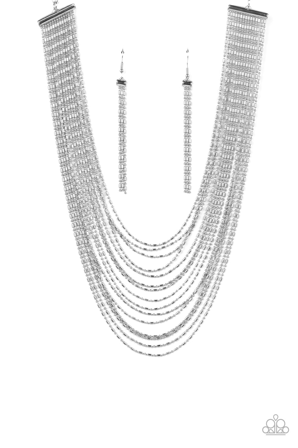 Paparazzi Cascading Chains - Silver