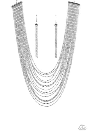 Paparazzi Cascading Chains - Silver